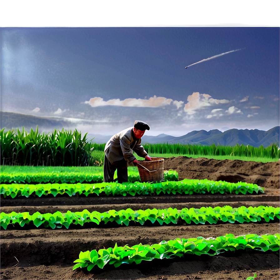 North Korean Farming Scene Png Ywh PNG