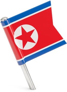 North Korean Flag Graphic PNG