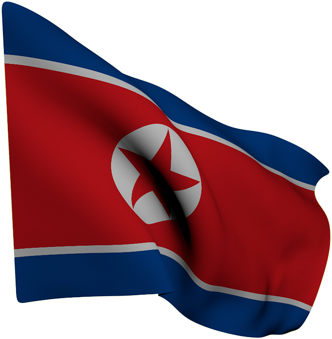 North Korean Flag Waving PNG