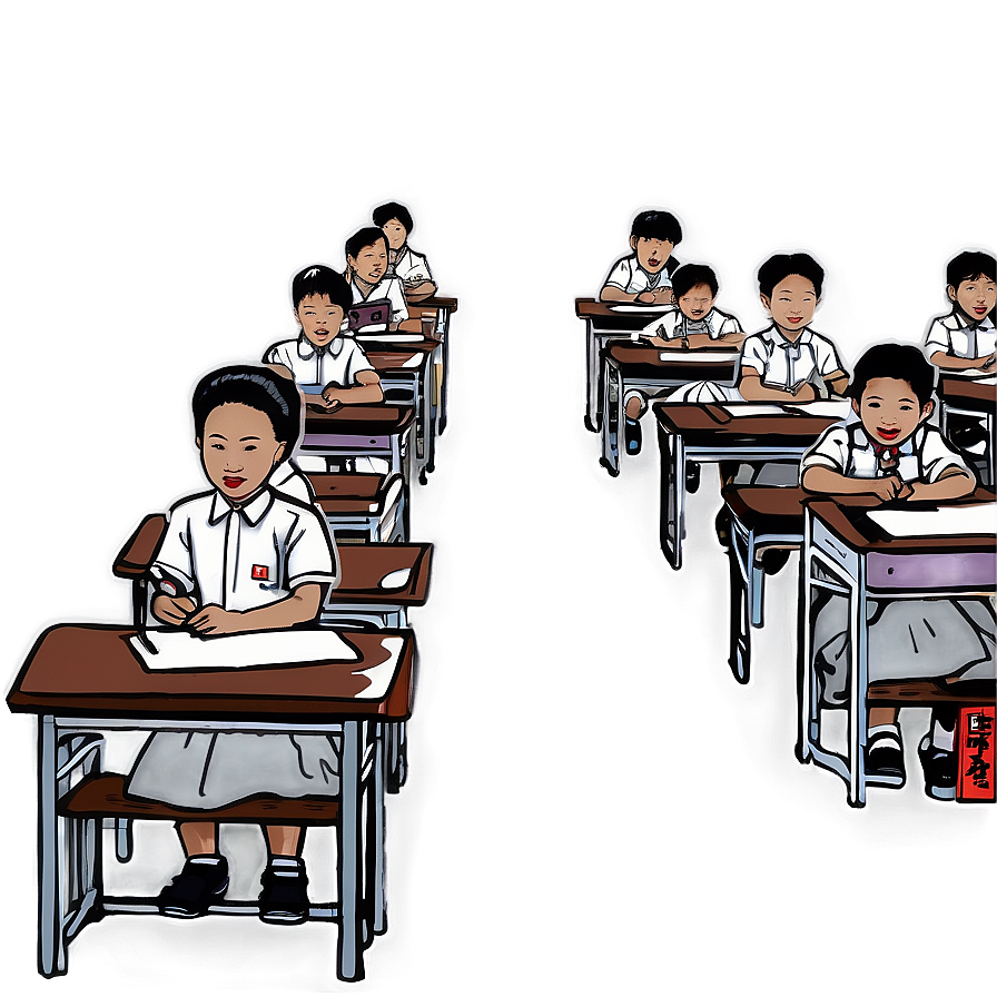 North Korean School Classroom Png 06242024 PNG