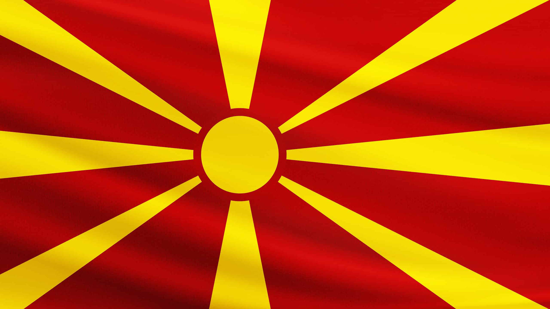 North Macedonia Flag Wallpaper