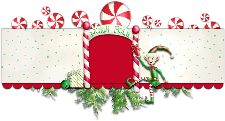 North Pole Elf Banner Background PNG