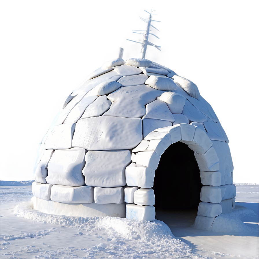 North Pole Igloo Settlement Png 06122024 PNG