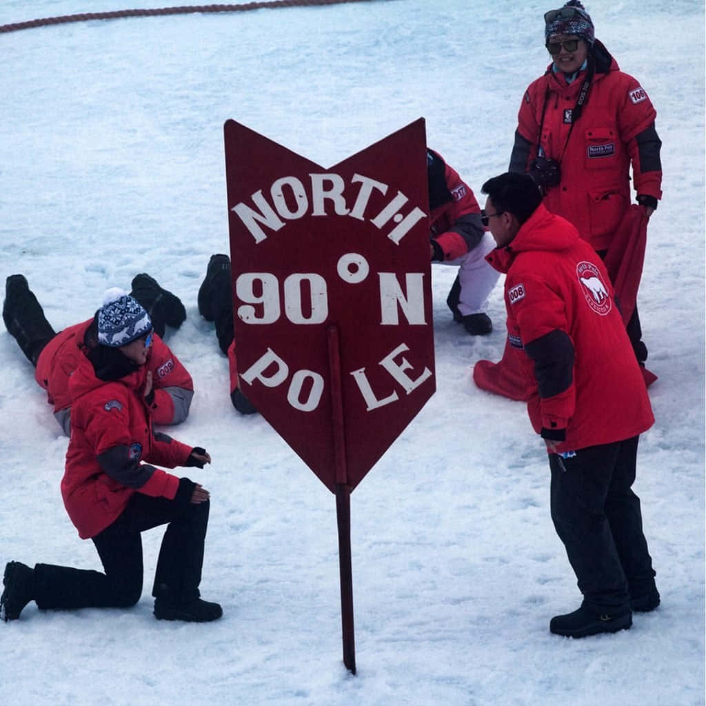 People Around The North Pole Marker Picture