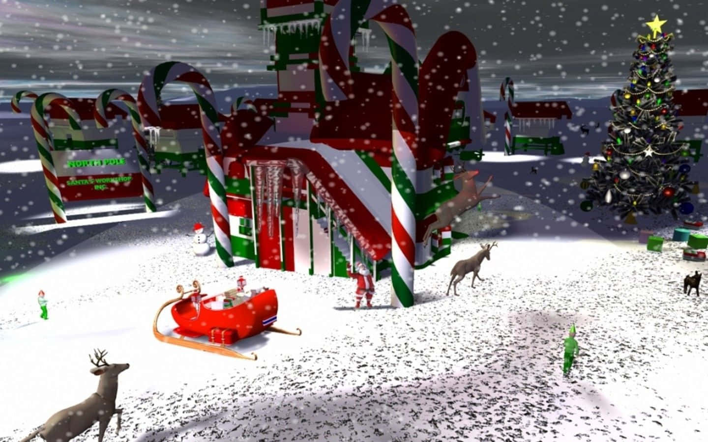 3D Santa's Workshop At The North Pole Picture