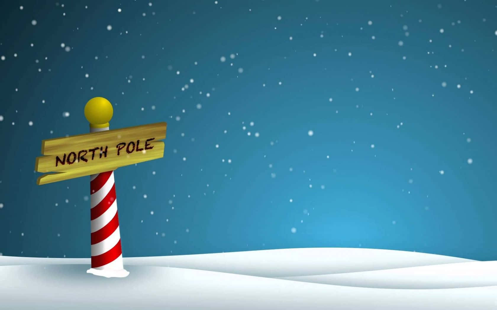 Cartoon North Pole Sign Picture