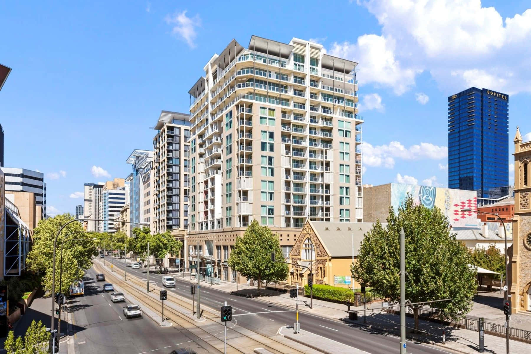 Paysage Urbain De North Terrace Adelaide Fond d'écran