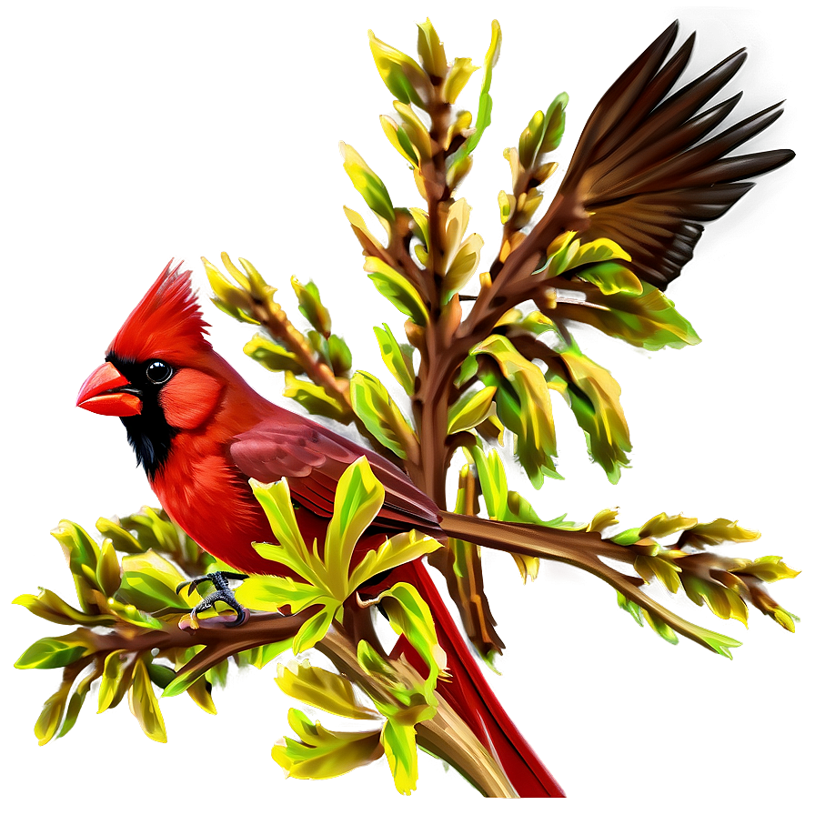 Northern Cardinal Male Png Gnw PNG