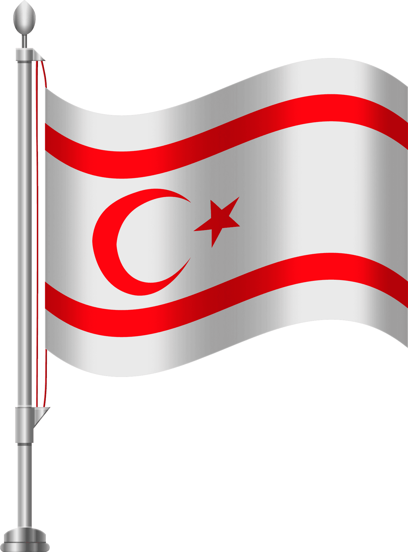 Northern Cyprus Flag Illustration PNG