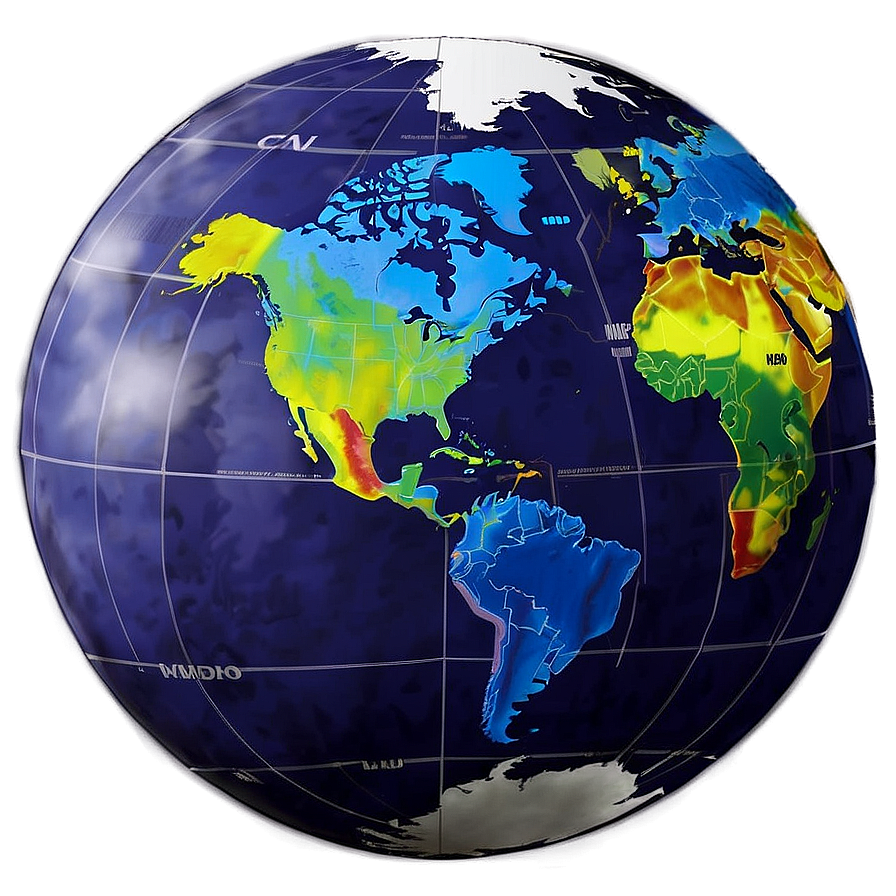 Northern Hemisphere Globe Png 05042024 PNG