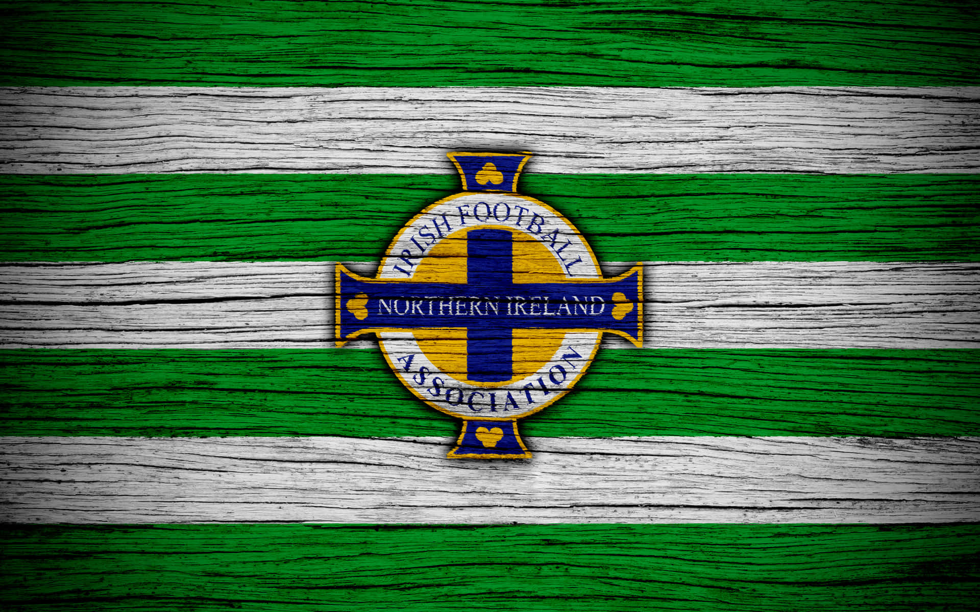 Northern Ireland Green And White Stripes Football Association Background