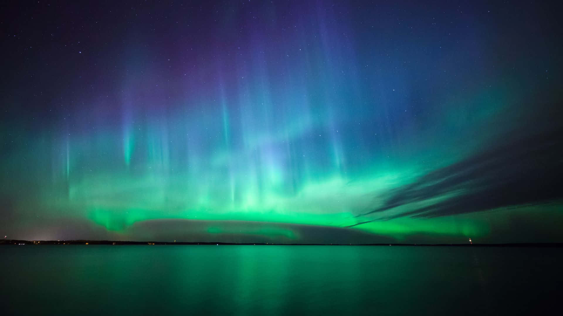 Aurora Borealis Over Lake St Johns, Ny