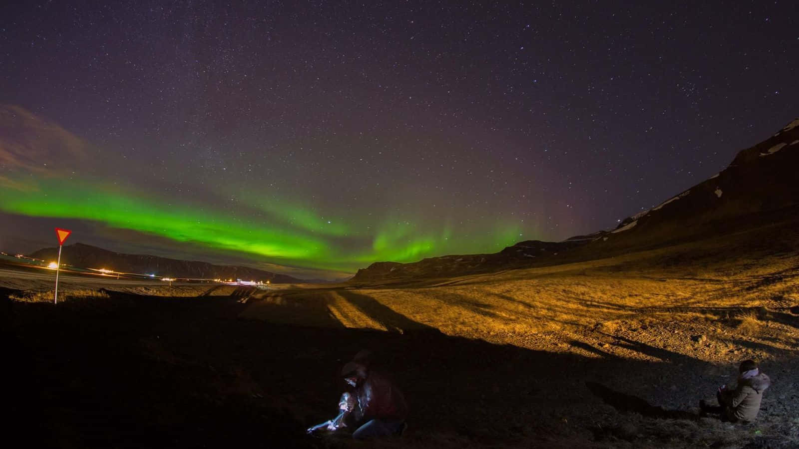 The Aurora Borealis Over Iceland