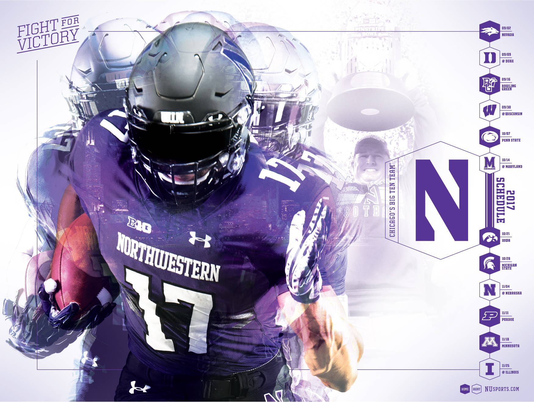 Northwestern University Sports Poster Wallpaper