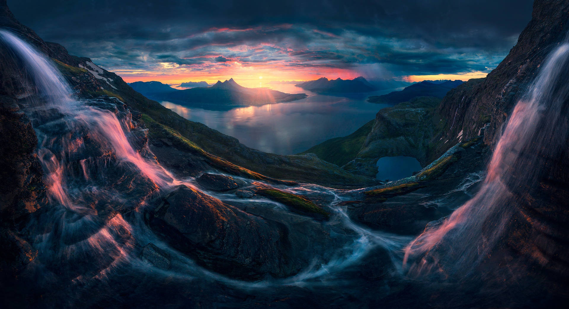 Norway Geiranger Fjords Landscape Wallpaper