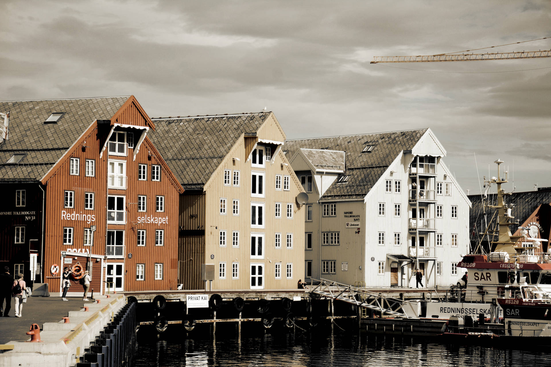 Norway Tromsø Iconic Houses Wallpaper
