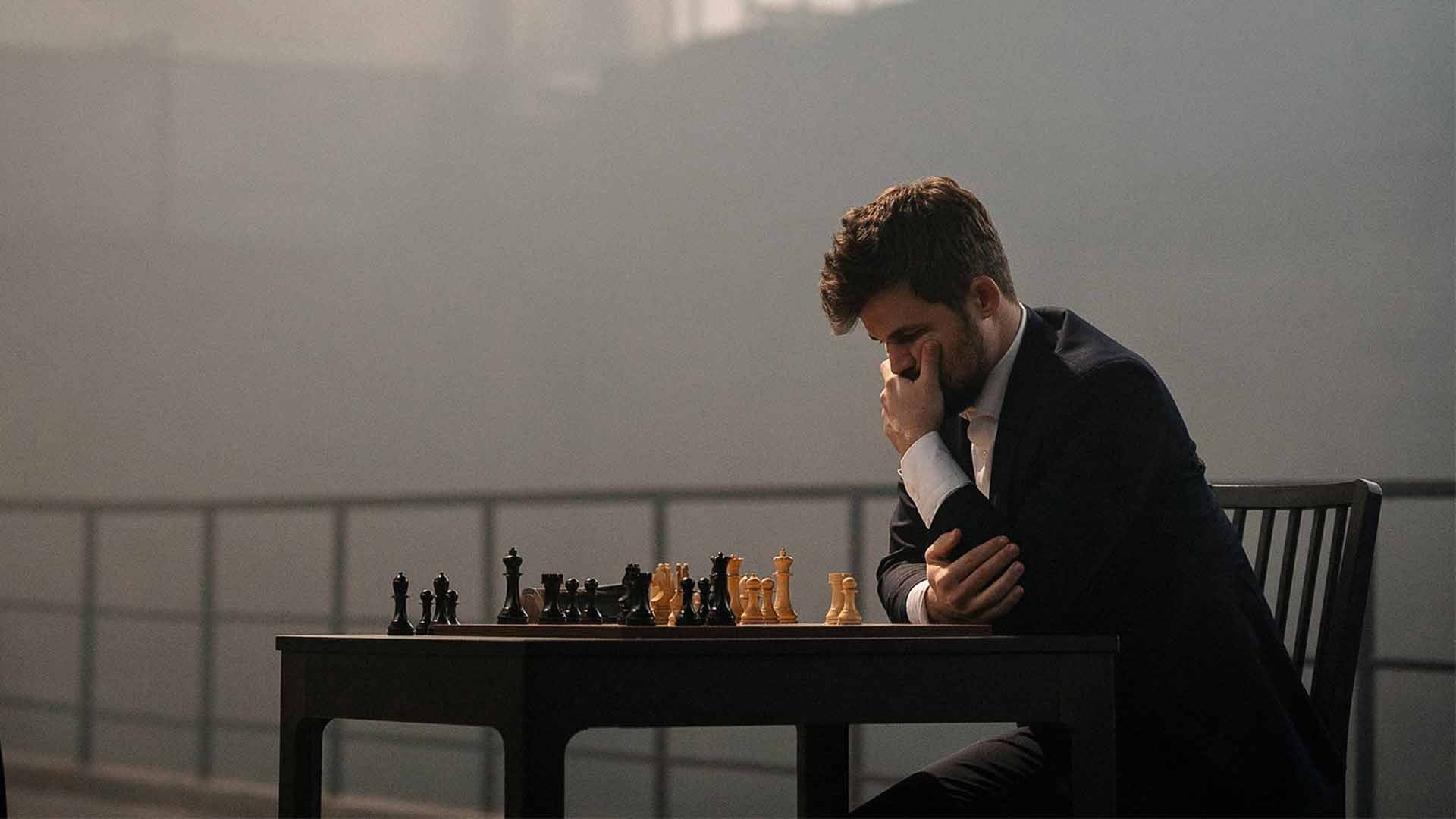 Il Gran Maestro Di Scacchi Norvegese Magnus Carlsen Sfondo
