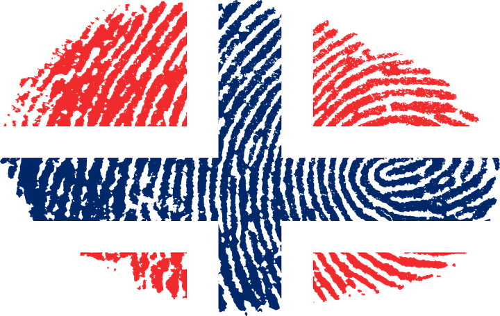 Norwegian Flag Fingerprint PNG