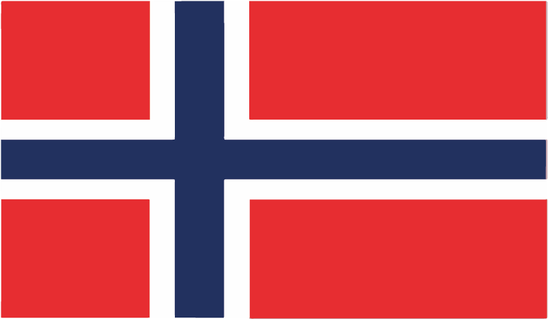 Norwegian Flag Red Blue Cross PNG