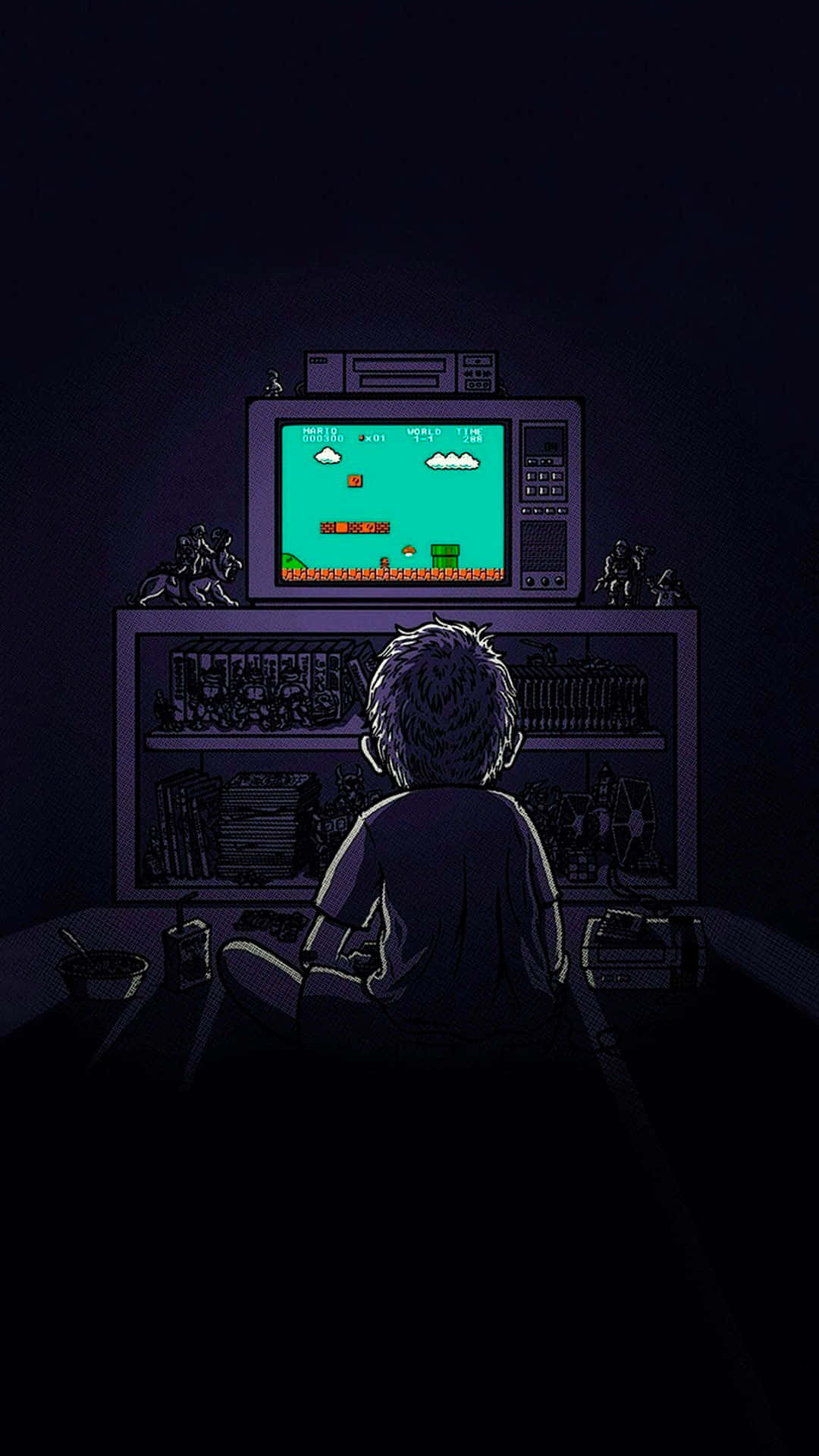 Nostalgic Gaming Session Wallpaper