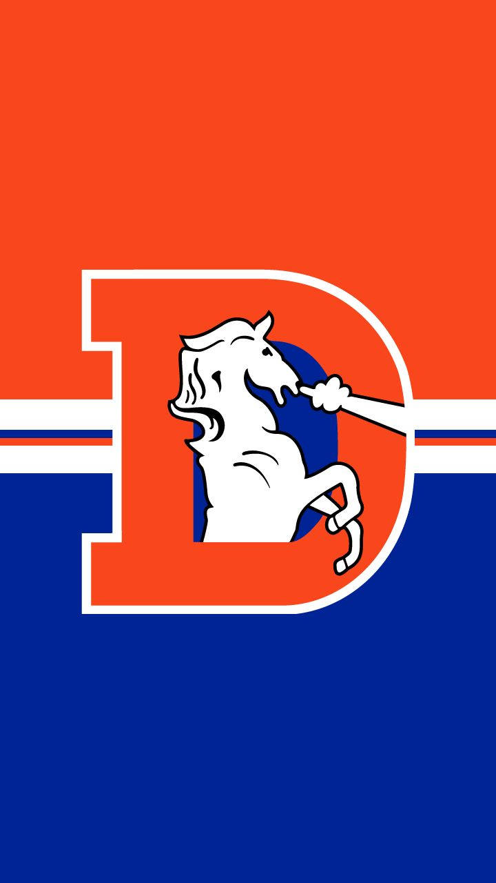 Nostalgic Portrait Denver Broncos Logo Wallpaper