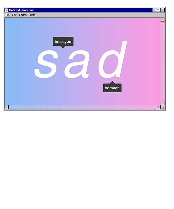 Nostalgic Sadness Notepad Artwork PNG