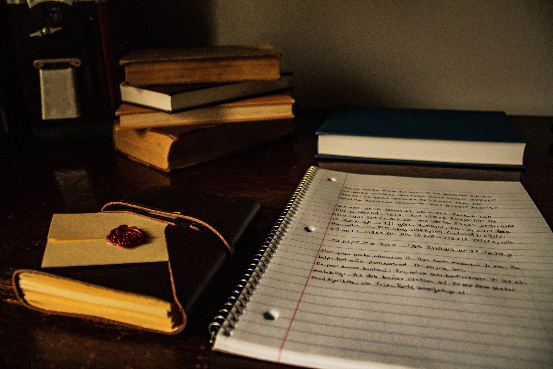 Notebook Cute Writing And Vintage Books Wallpaper