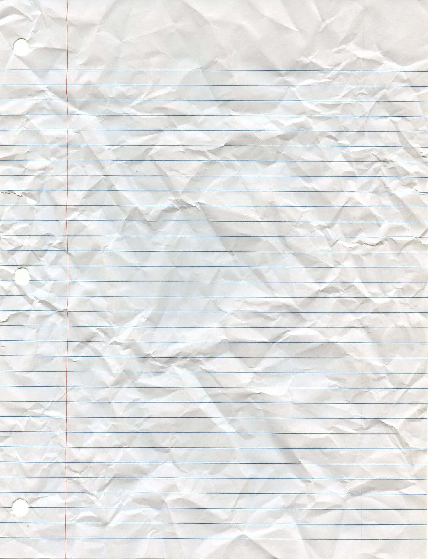 Wrinkled Notebook Paper Background