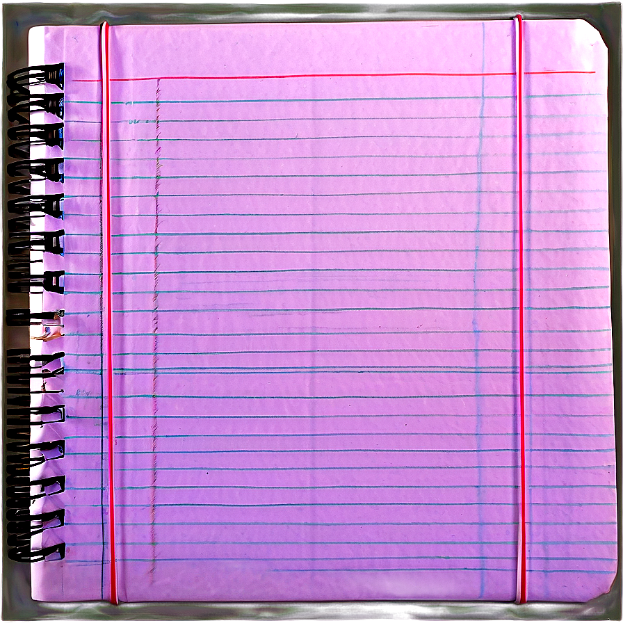 Notebook Paper Page Png Icv11 PNG