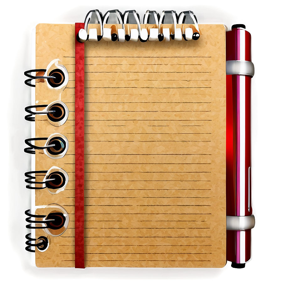 Notebook Paper With Binder Png Nei19 PNG