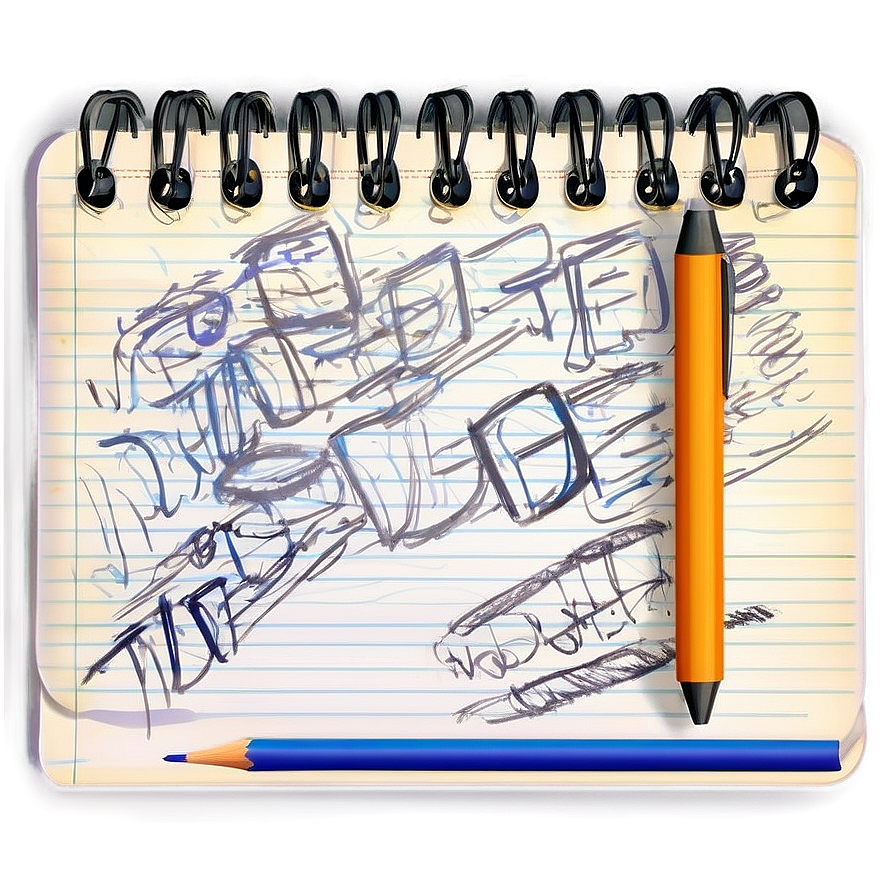 Notebook Paper With Doodles Png 81 PNG