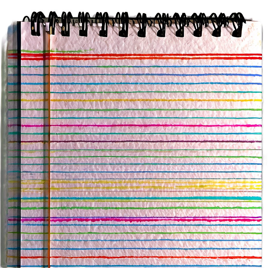 Notebook Paper With Lines And Margin Png 05252024 PNG