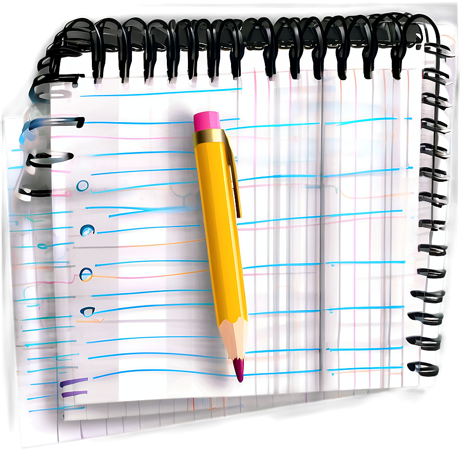 Download Notebook Paper With Pencil Png Fdm | Wallpapers.com