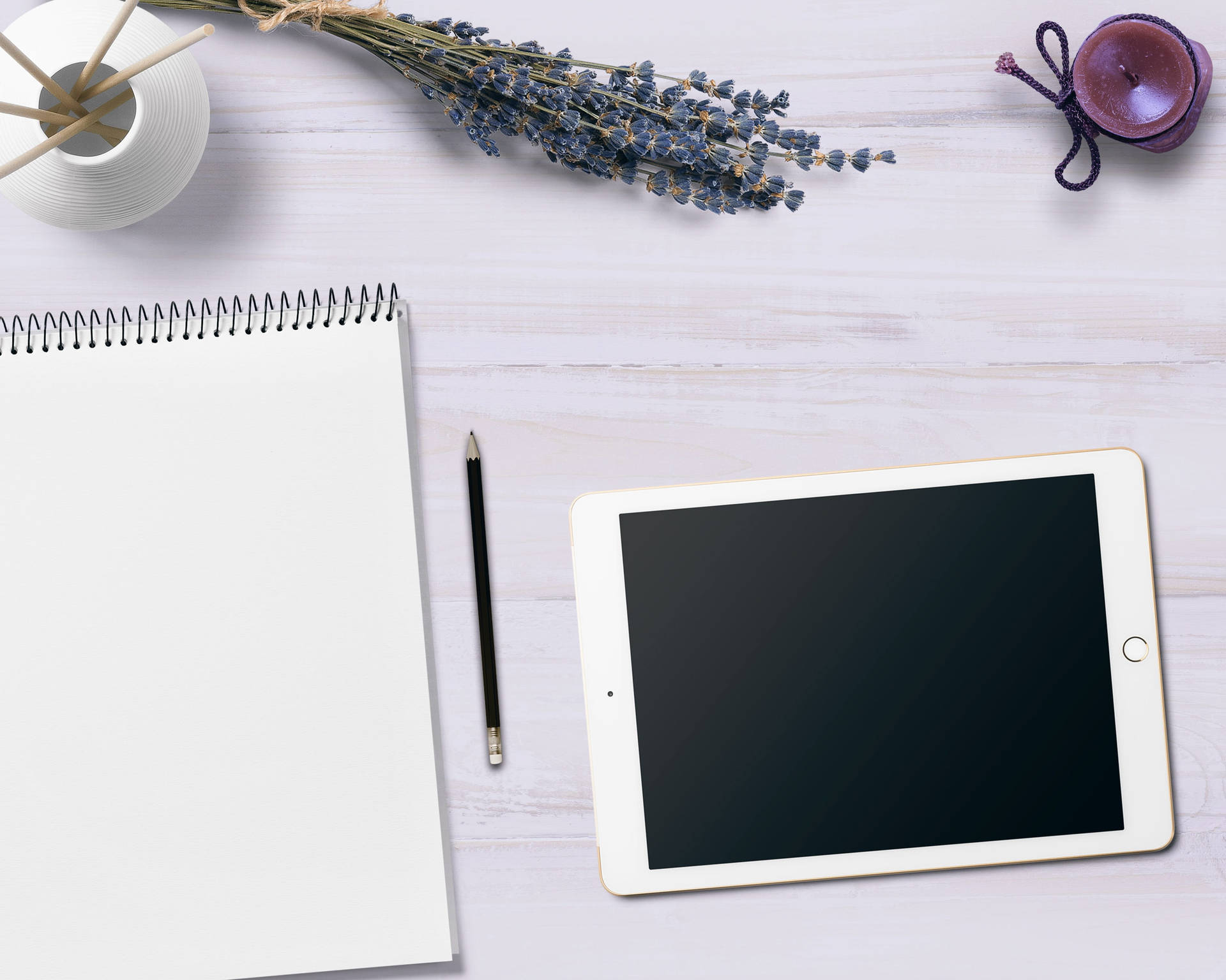 Notepad And Tablet Blogging Backdrop Wallpaper