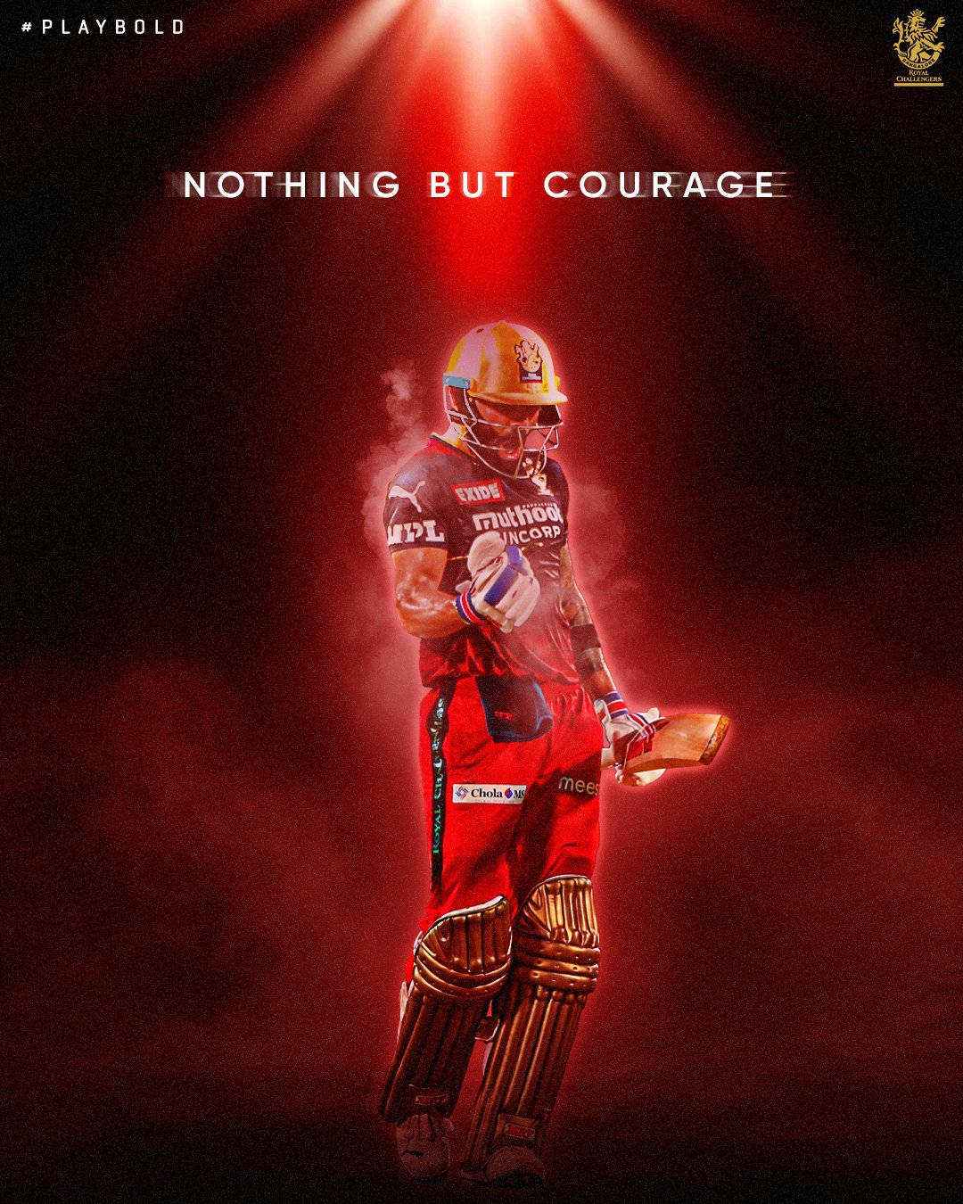 Nothing But Courage Rcb Team Wallpaper