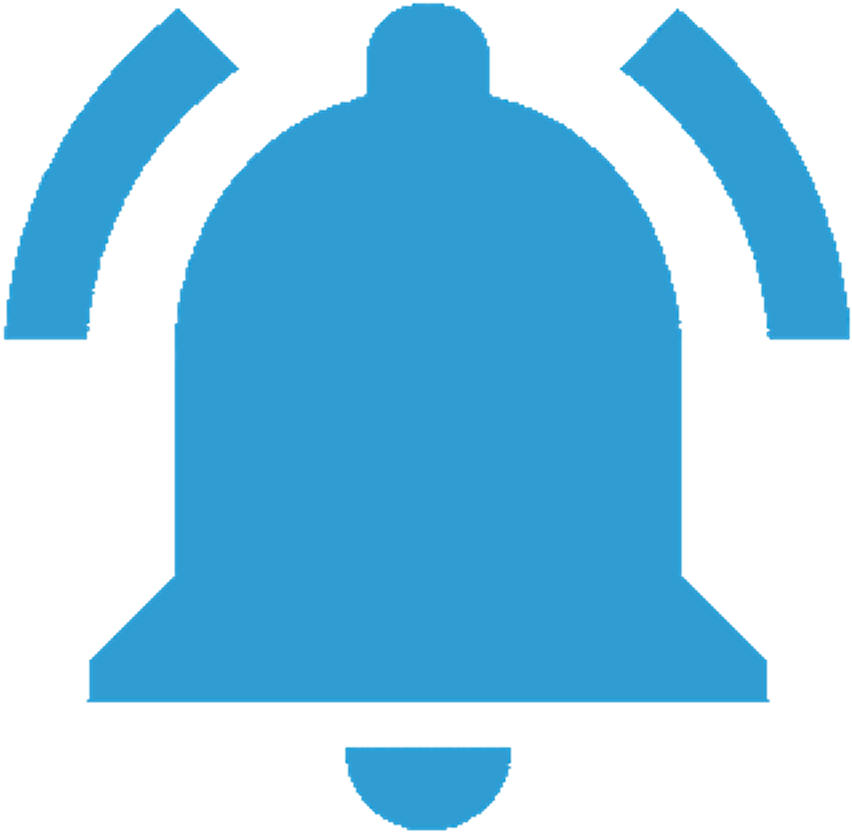 Notification Bell Icon Blue PNG