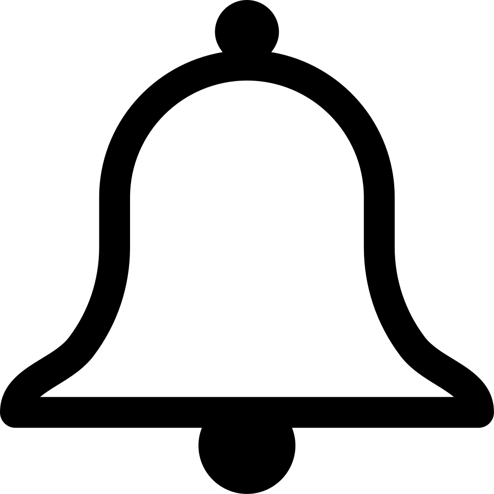 Notification Bell Icon Silhouette PNG