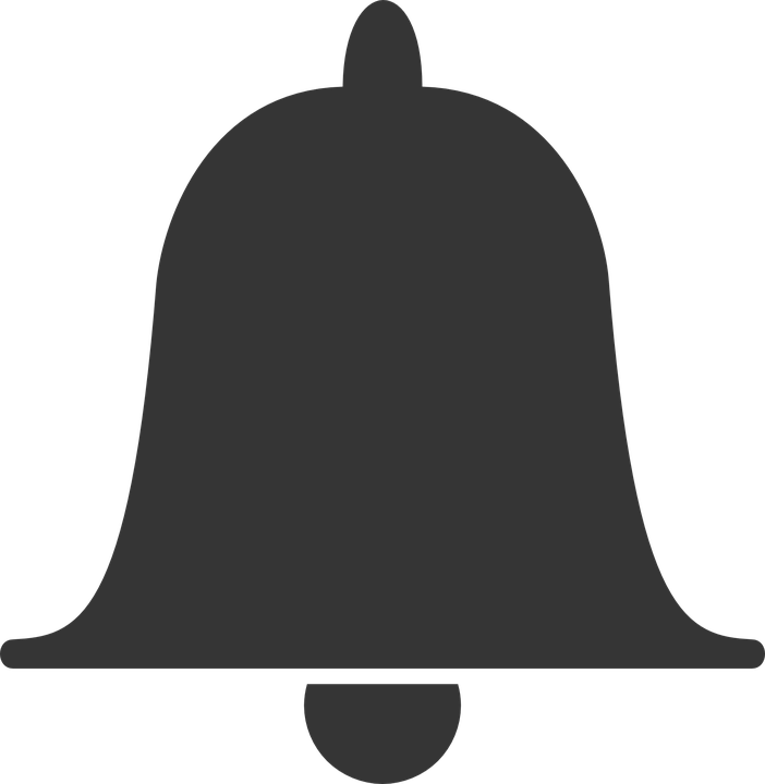 Notification Bell Icon Silhouette PNG