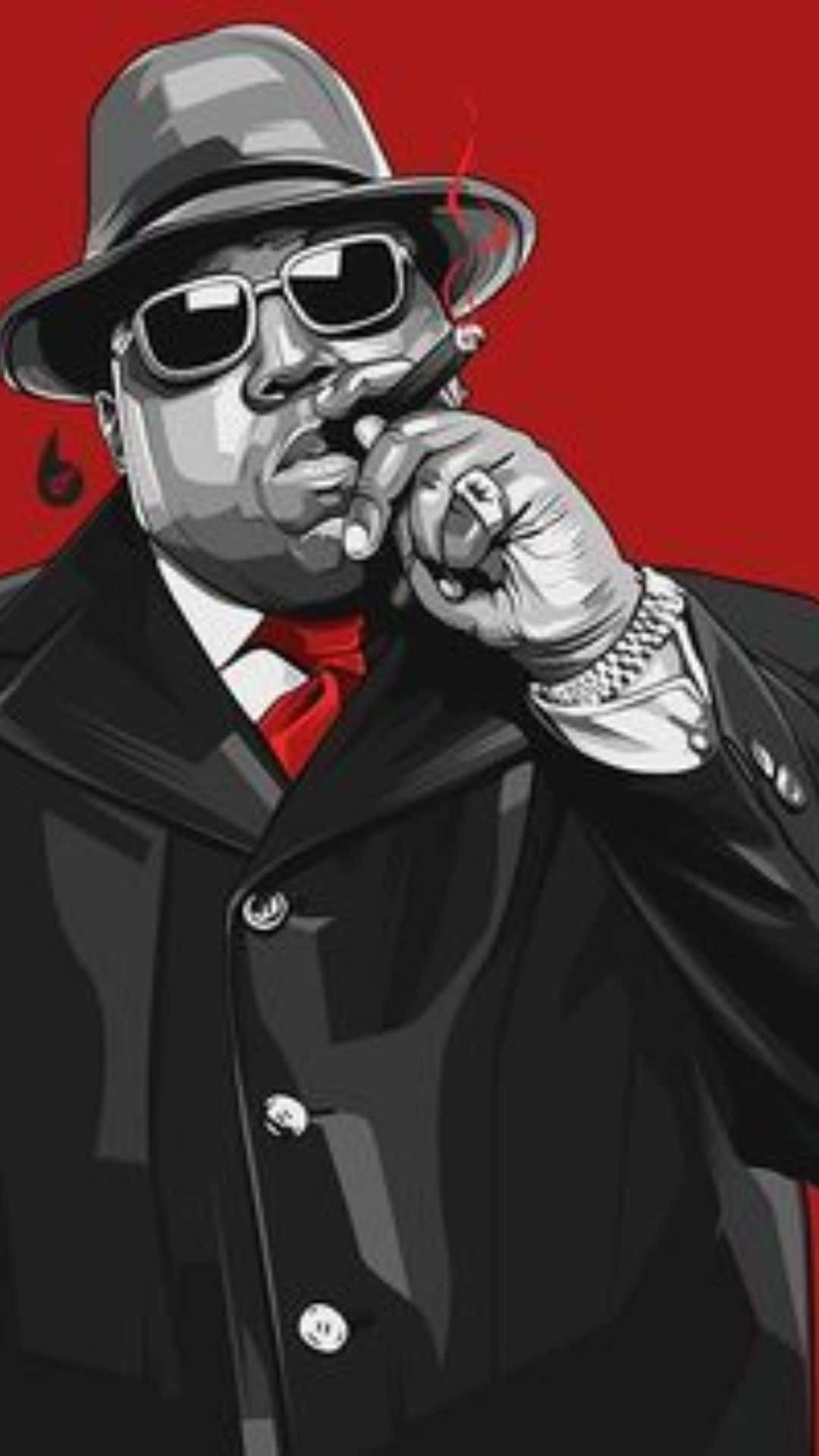 Notorious Smoke Red Canvas Wallpaper