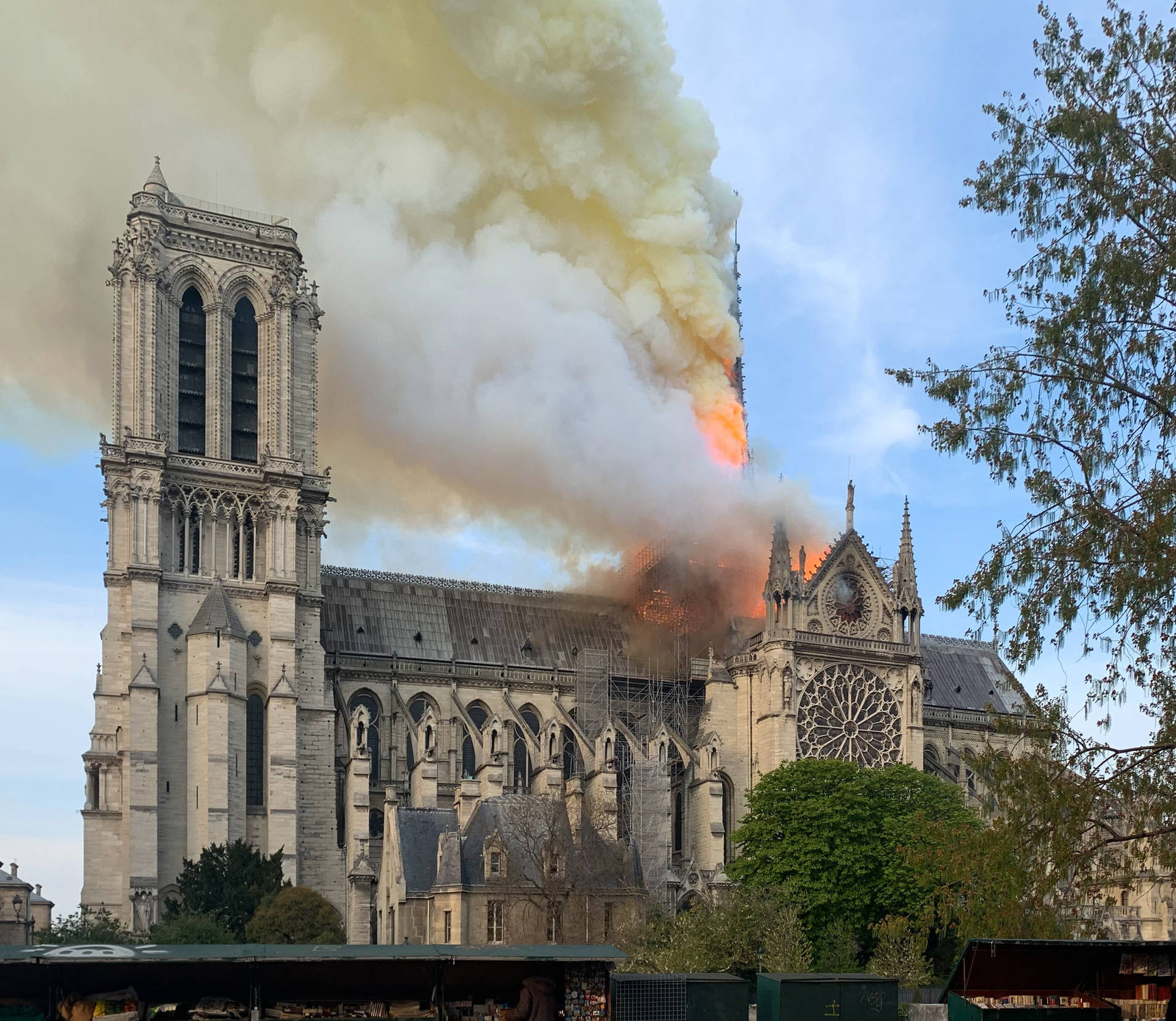 Notre Dame Burning Wallpaper
