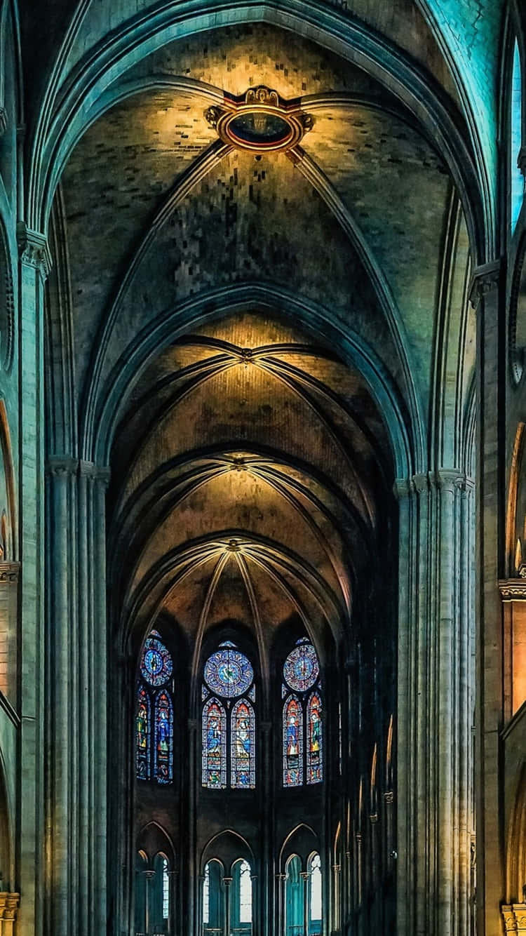 Notre Dame-katedralens uskyldig smukke arkitektur collage Wallpaper