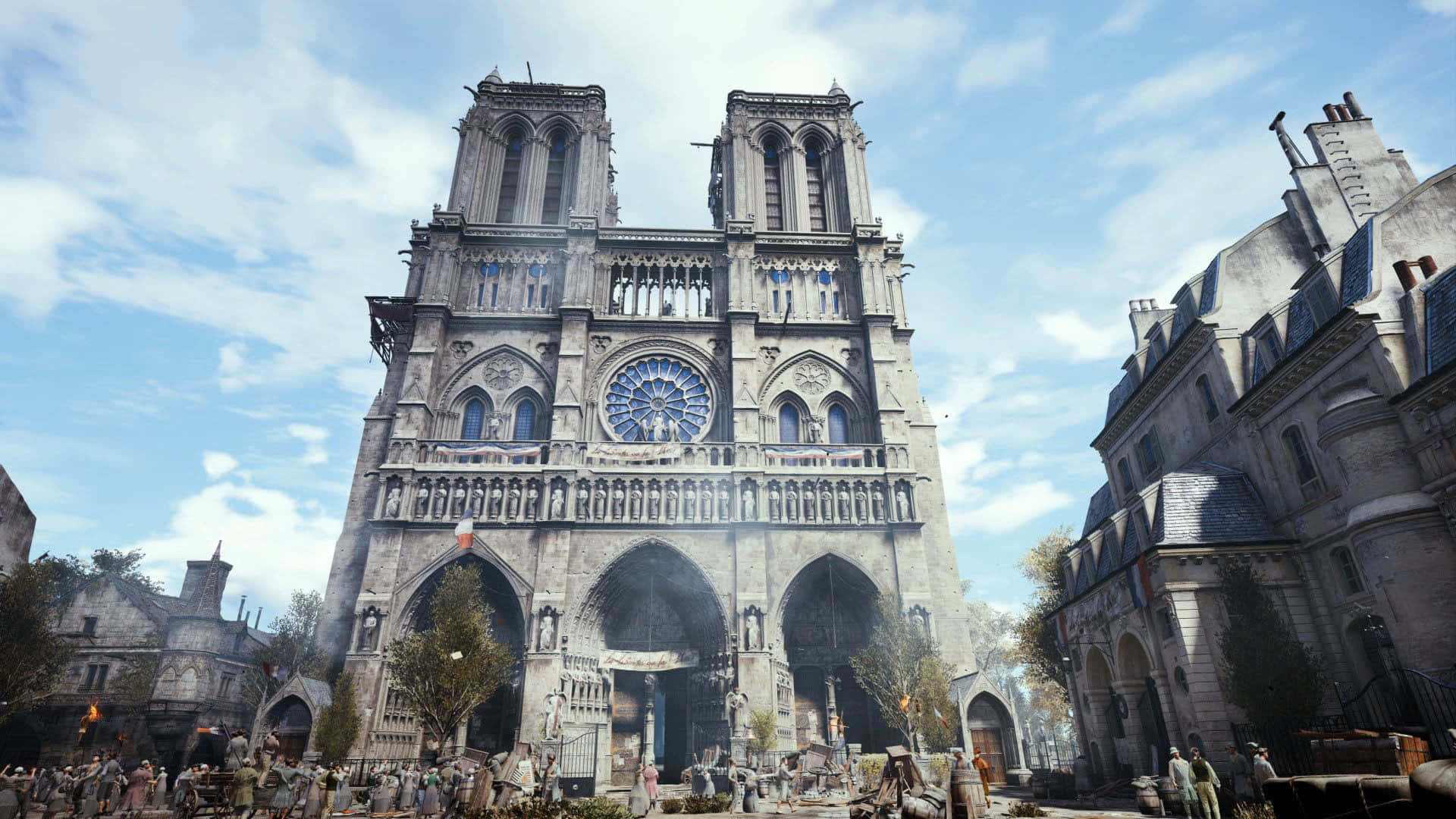 Notre Dame katedralen i Assassin's Creed Unity Wallpaper Wallpaper