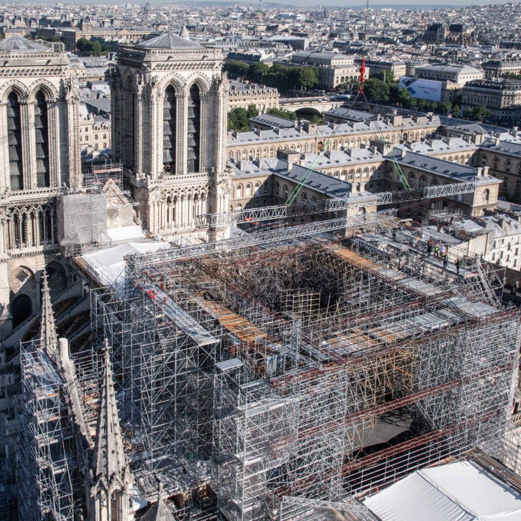 Sitiode Construcción De Notre Dame Fondo de pantalla