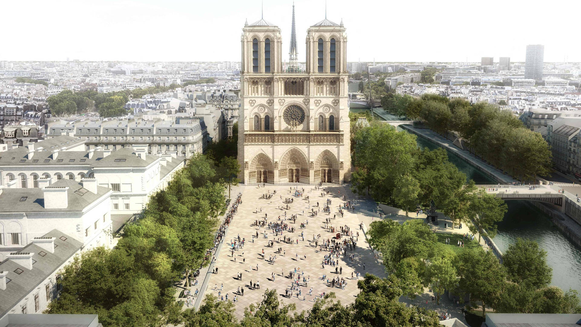 Patiode Notre Dame Fondo de pantalla