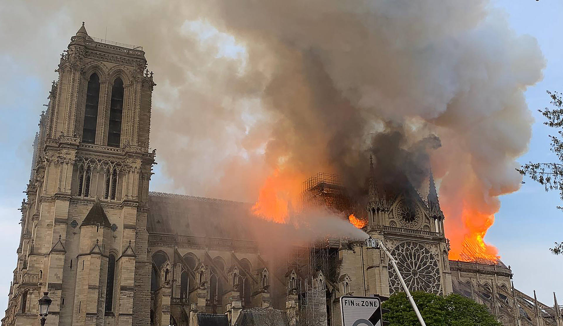 Notre Dame Engulfed In Flames Wallpaper