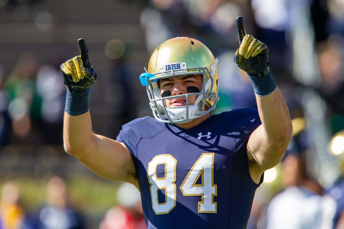 Notre Dame Football Player Celebrating Wallpaper