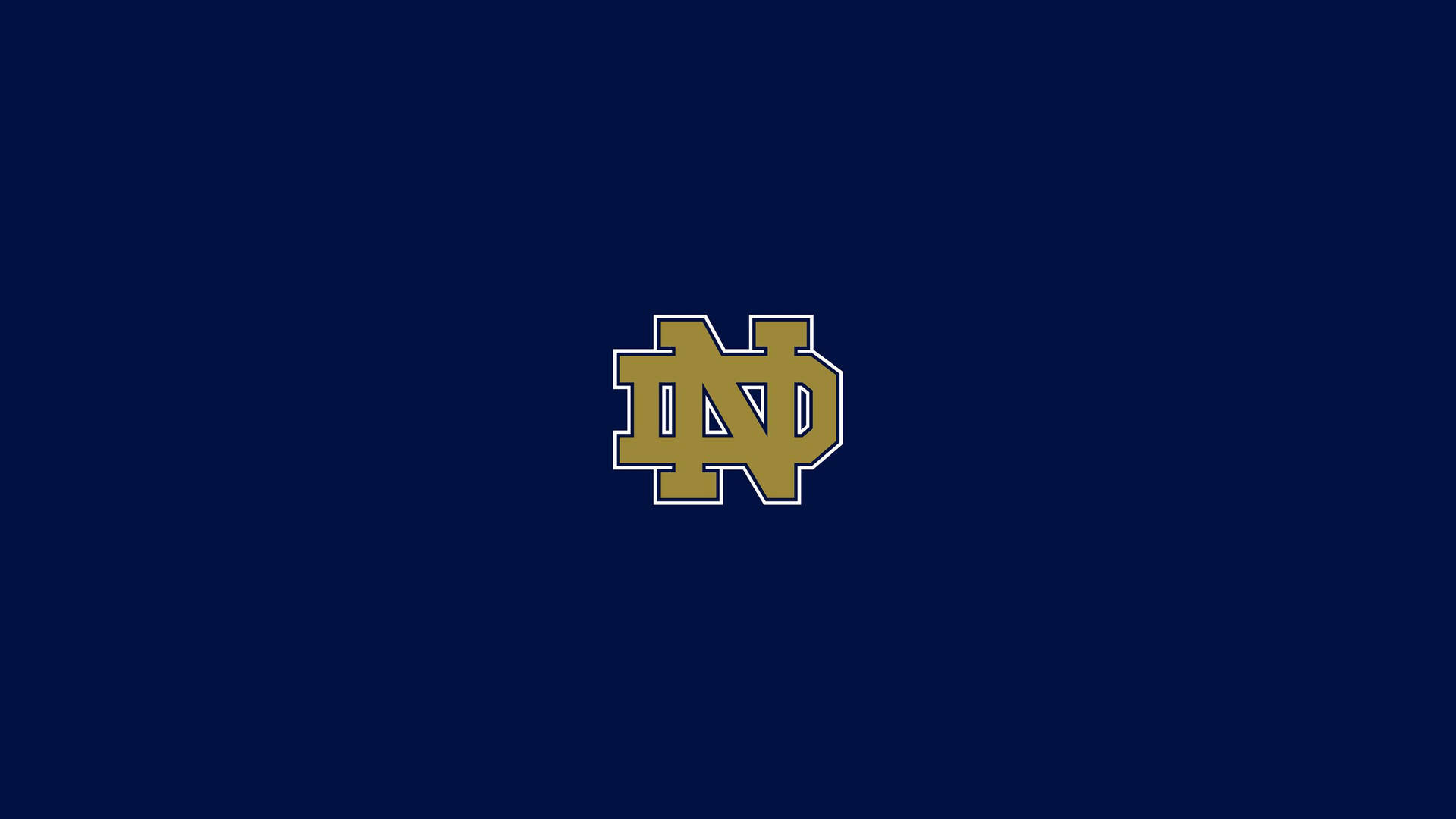 Notre Dame Logo On A Blue Background Wallpaper