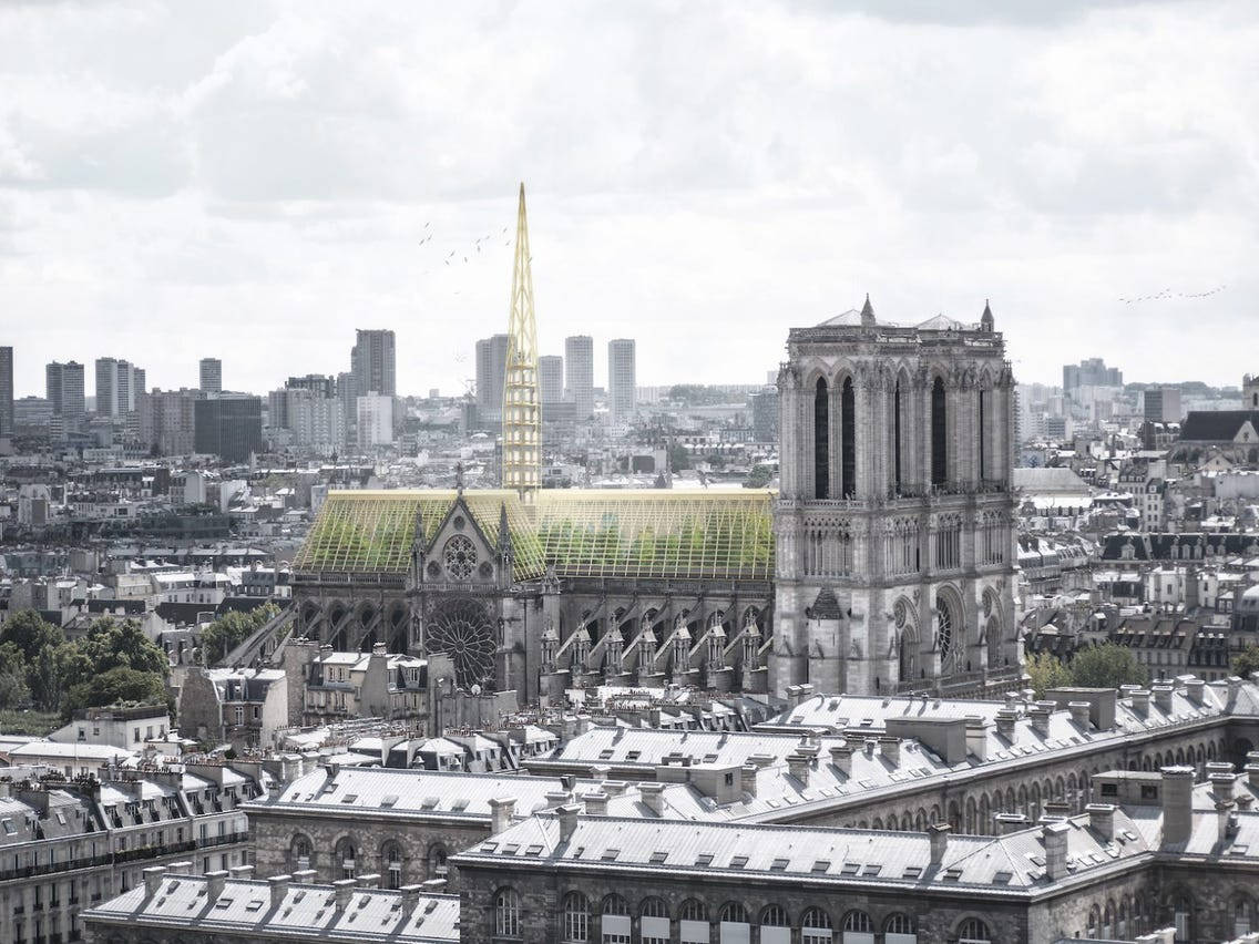 Notre Dame From Blocks Away Wallpaper