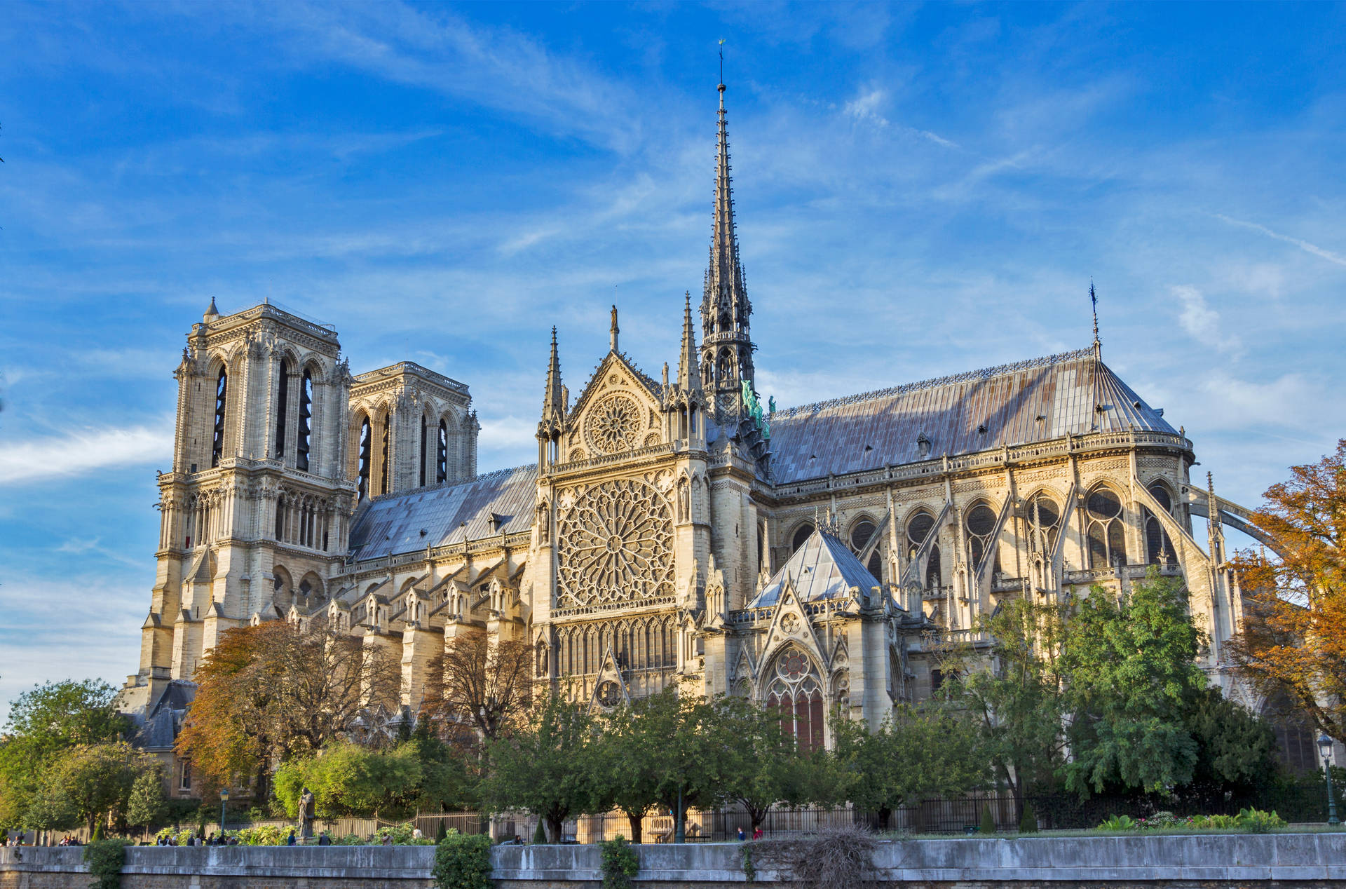 Vistacompleta De Notre Dame Fondo de pantalla