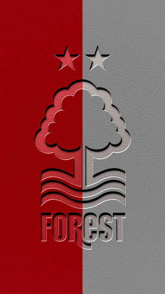 Bold Dual-tone Representation of Nottingham Forest FC Emblem Wallpaper